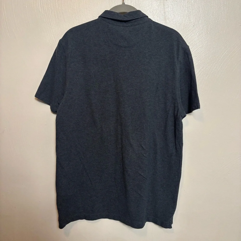 Banana Republic Men's Shirt Wicking‎ Pique Polo Short Sleeve Gray Size Medium